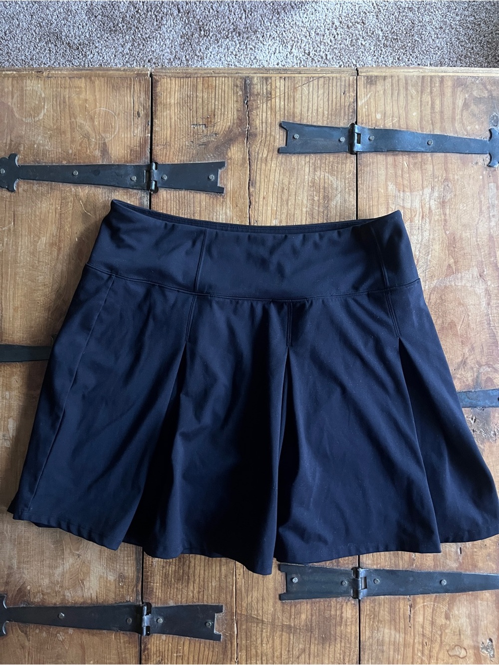 zuda Black Pleated Athletic Skort